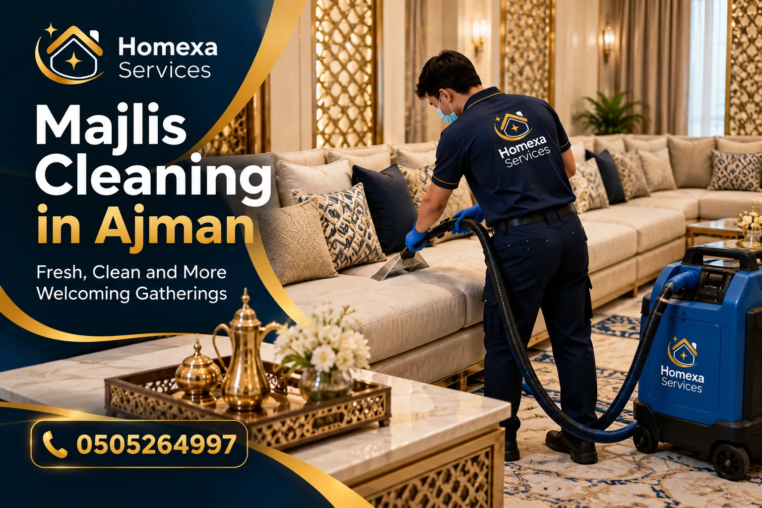 Majlis Cleaning in Ajman by Home Xa Services