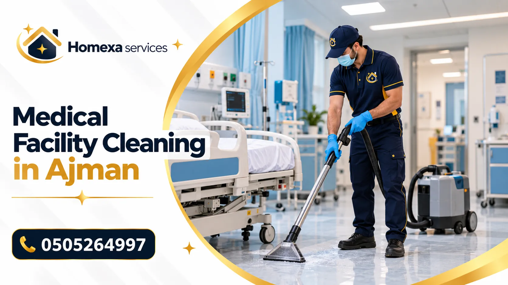 Cleaning equipment used for Medical Facility Cleaning in Ajman
