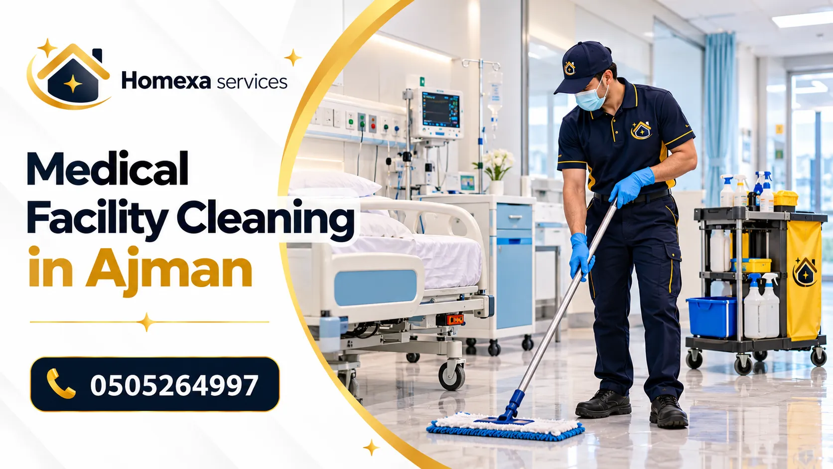 High traffic area Medical Facility Cleaning in Ajman by Home Xa Services