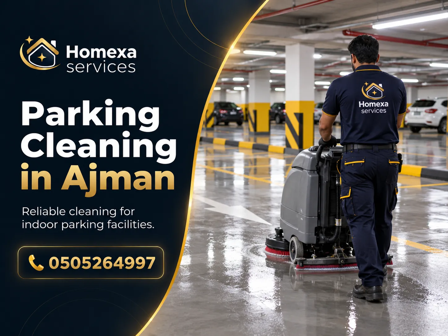 Building and commercial parking cleaning in Ajman
