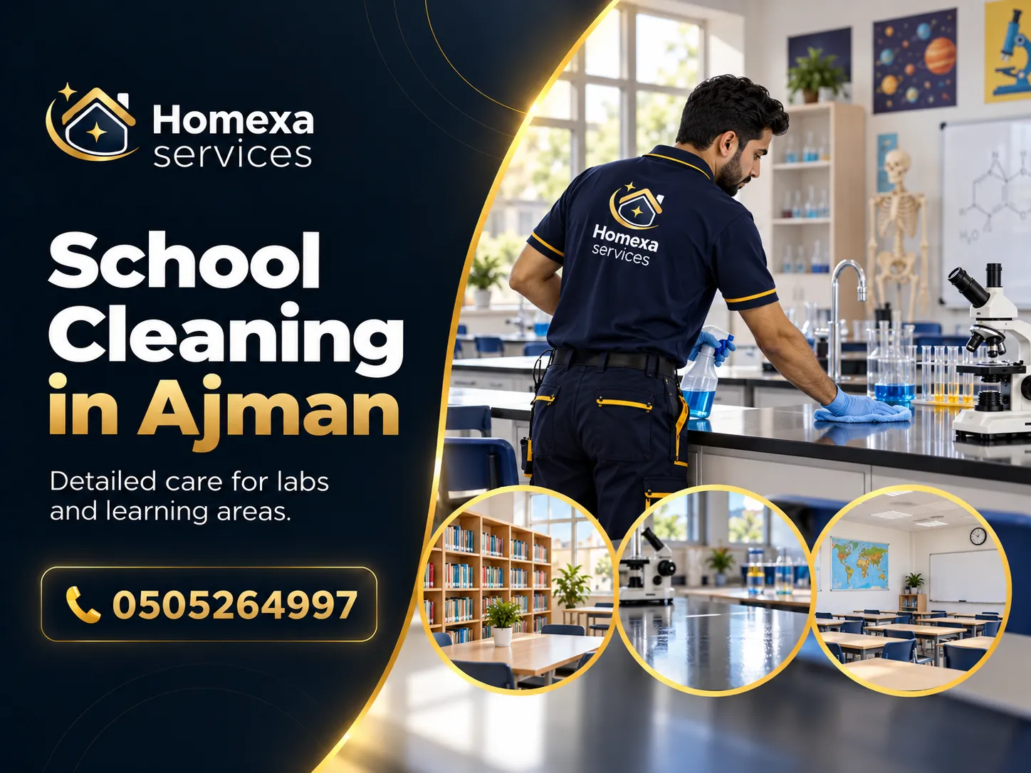 Deep School Cleaning in Ajman during school holidays