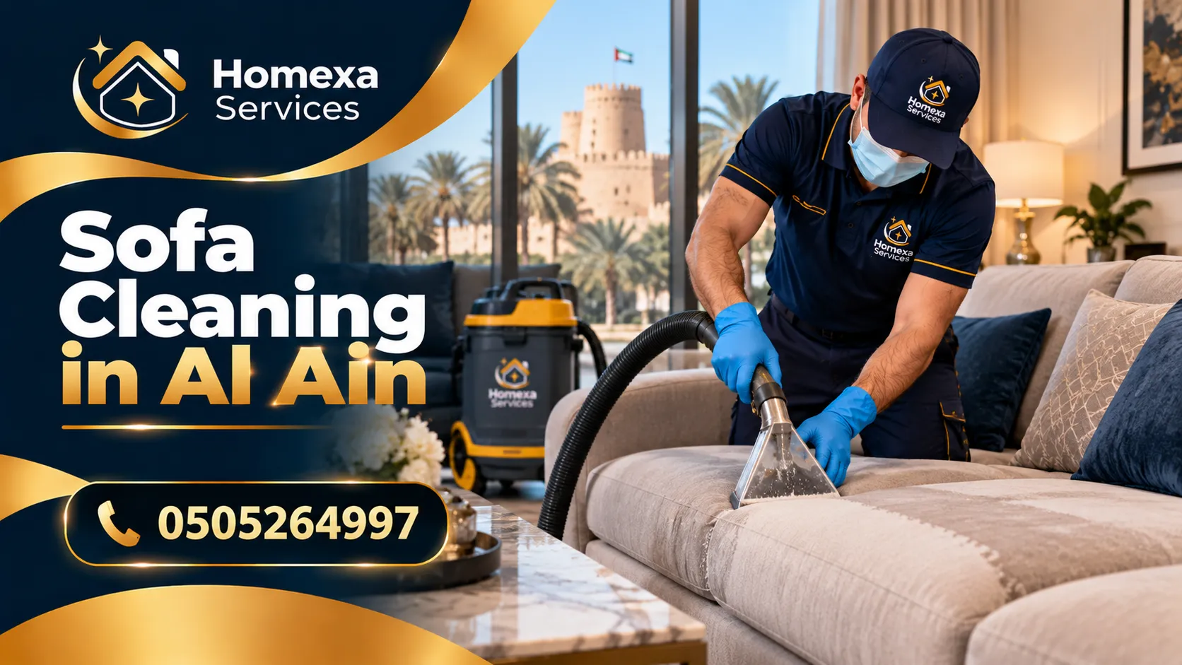 Cleaning dirty and stained sofas in Al Ain