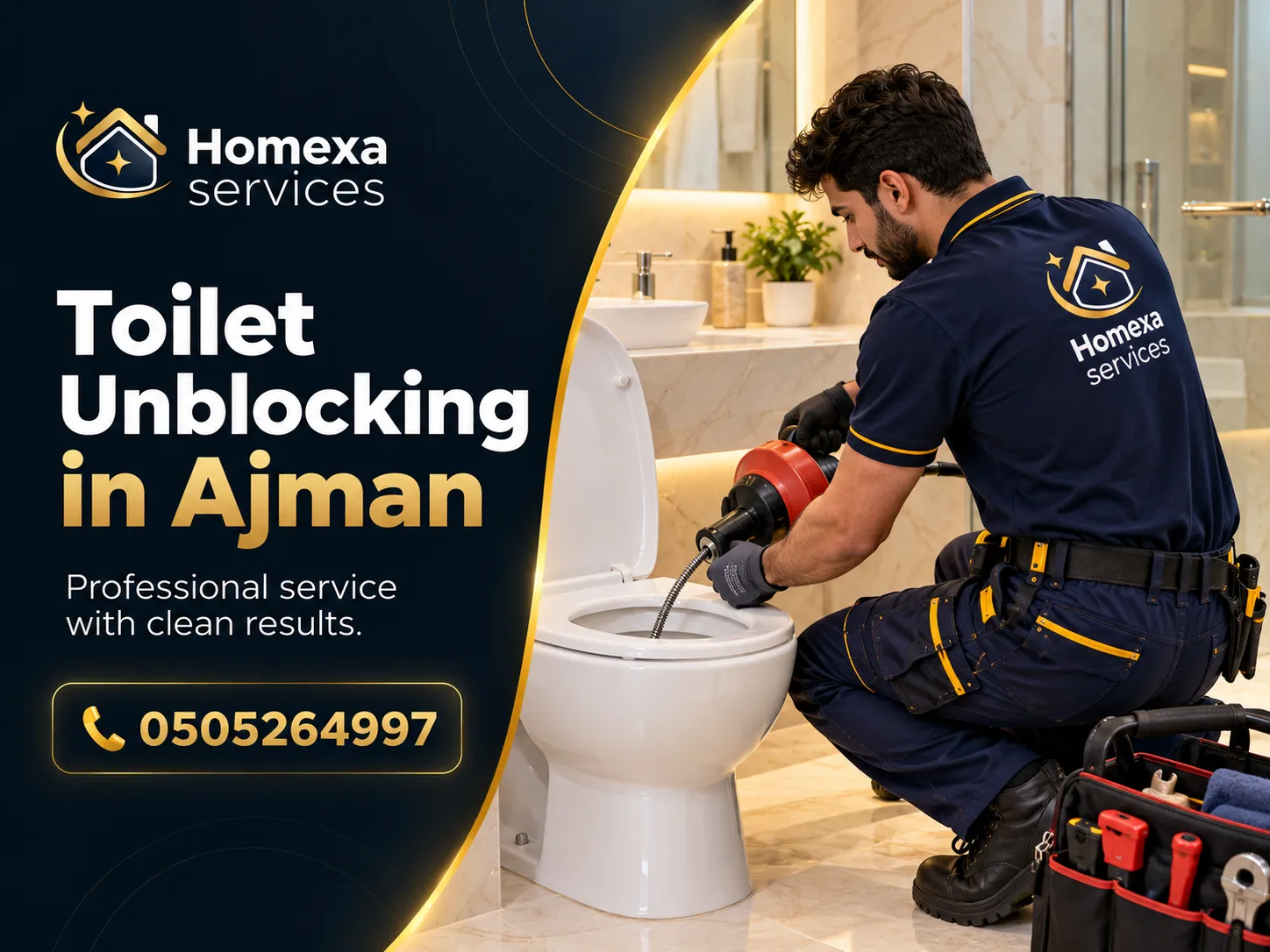 Blocked toilet and drainage problem in Ajman