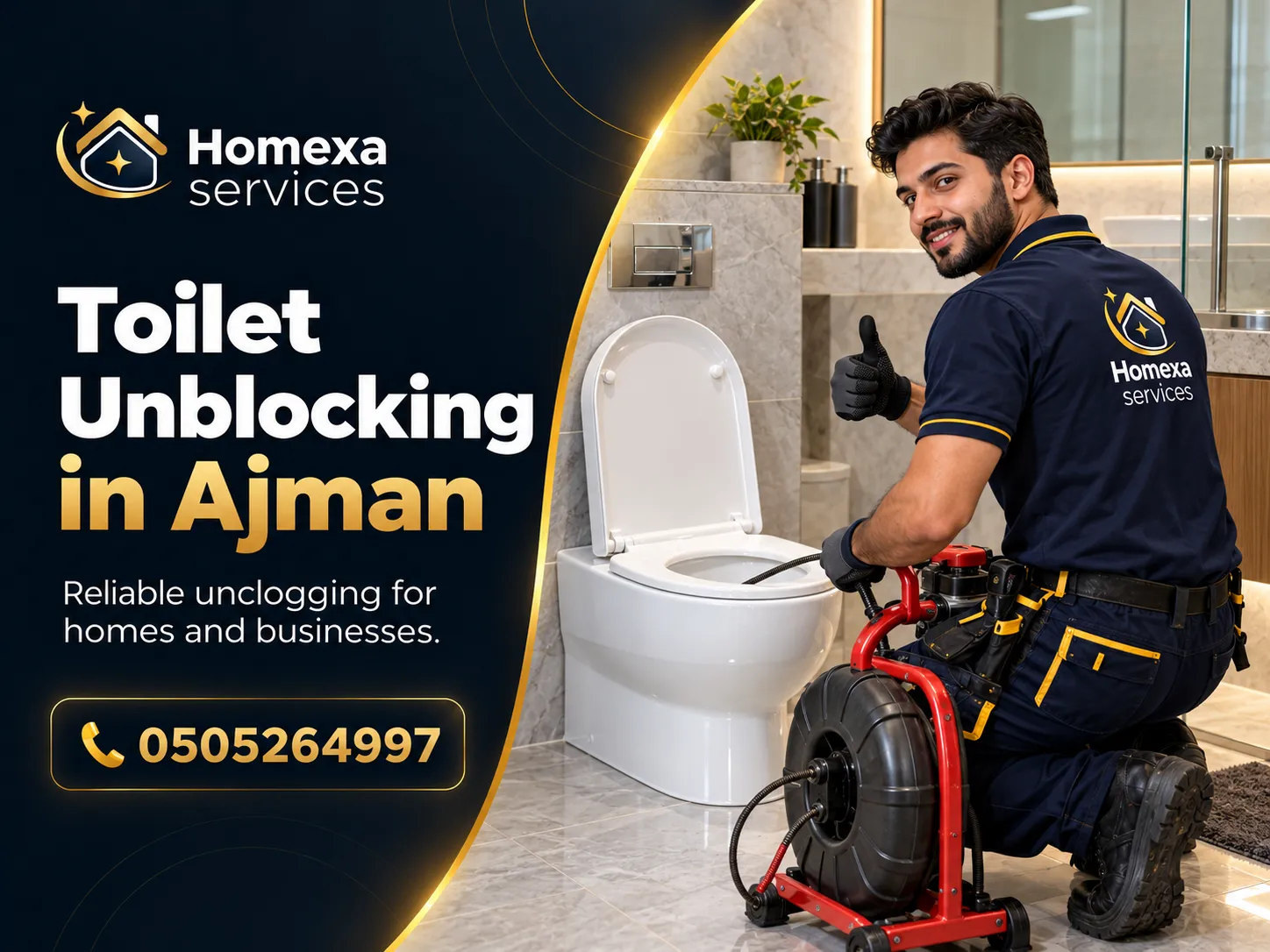 Toilet Unblocking Company in Ajman for homes villas apartments and offices