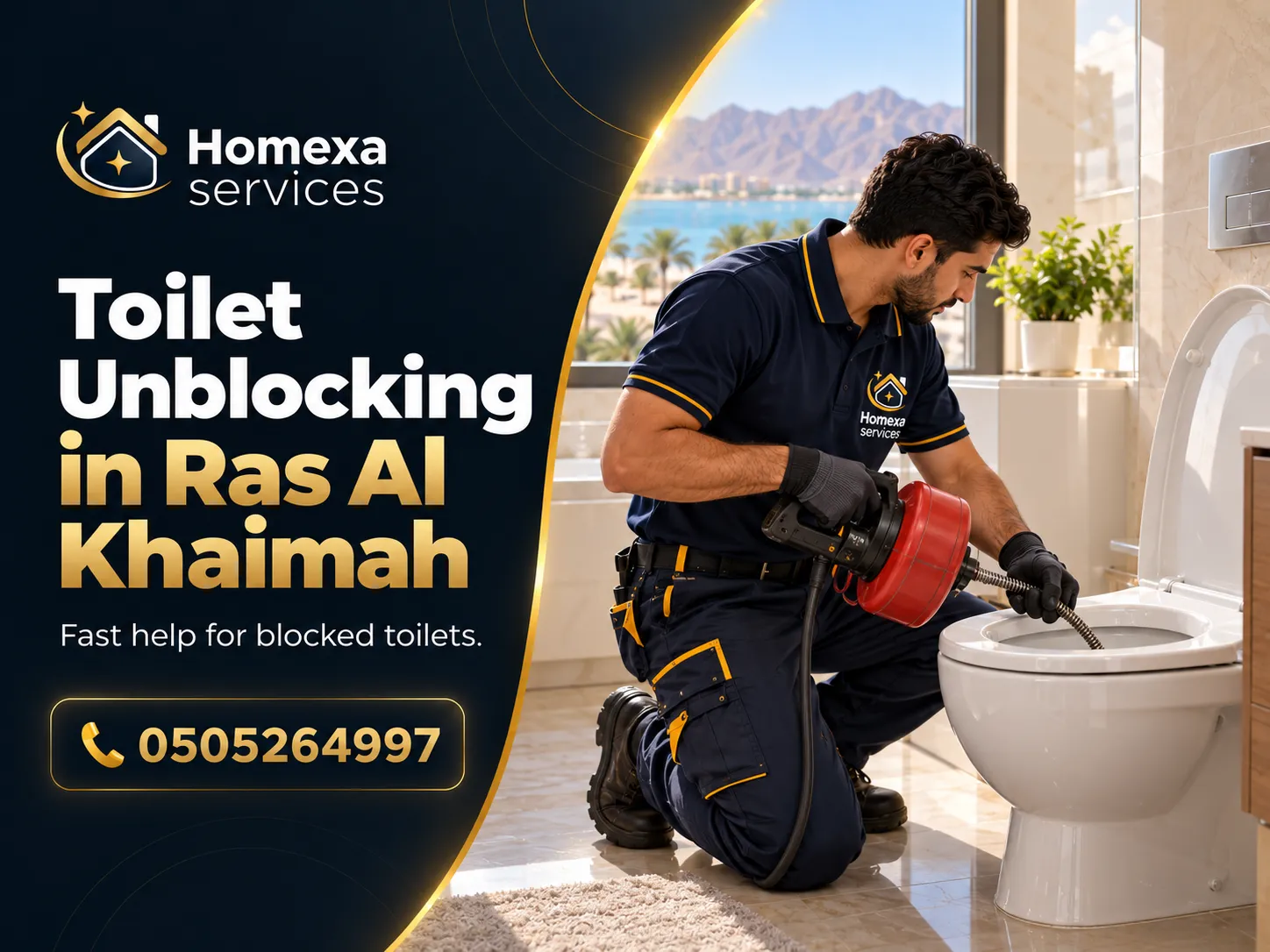 Toilet Unblocking Company in Ras Al Khaimah by Home Xa Services