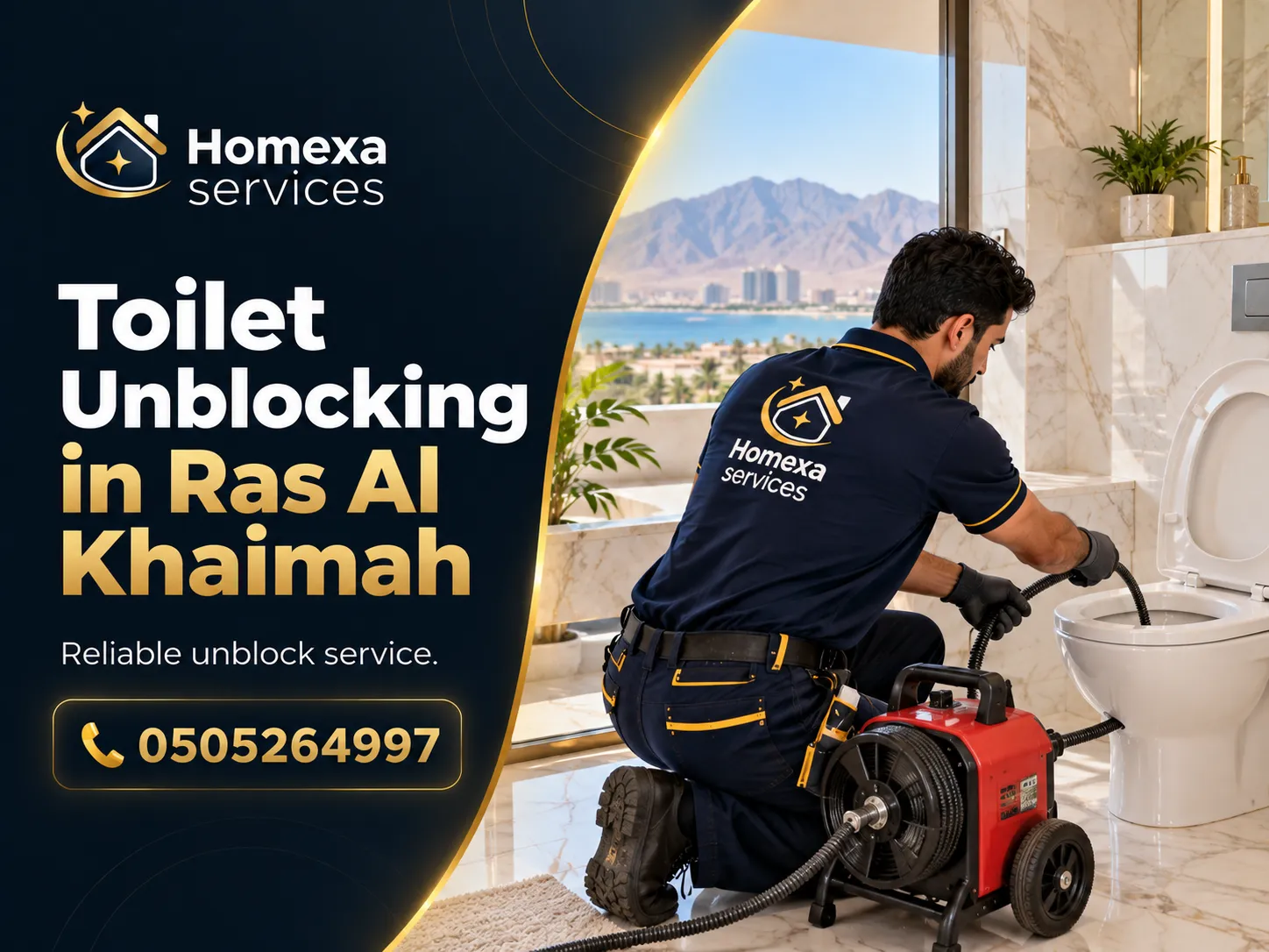 Recurring blocked toilet service in Ras Al Khaimah