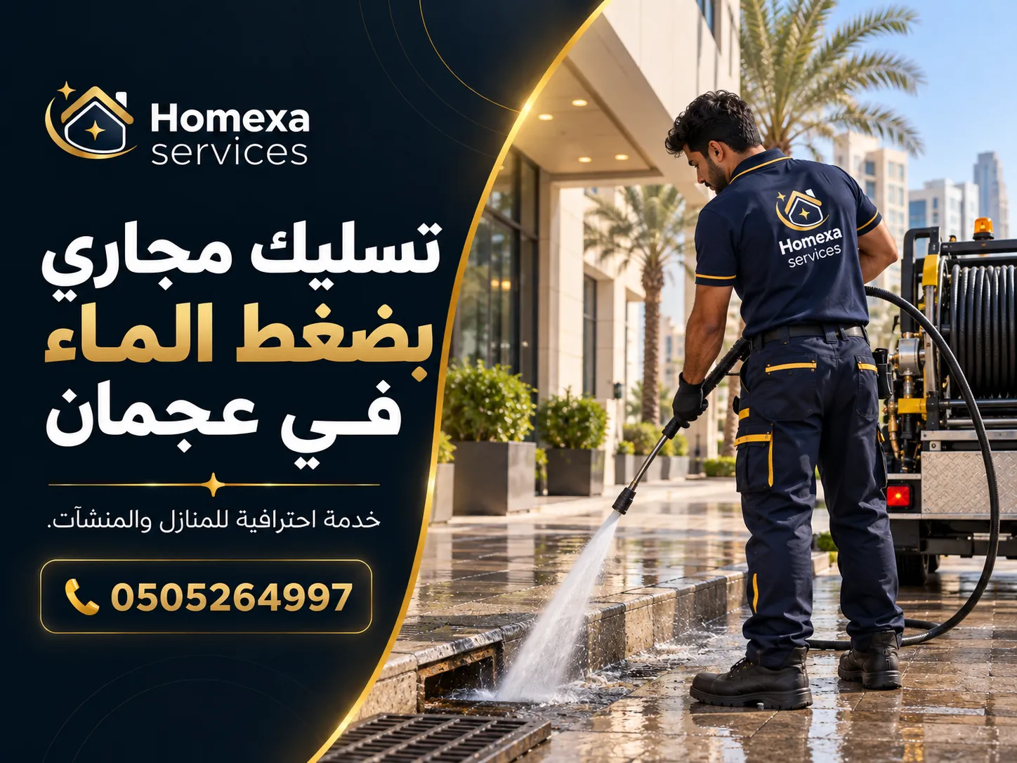 الفرق بين تسليك المجاري وتسليك المجاري بضغط الماء في عجمان