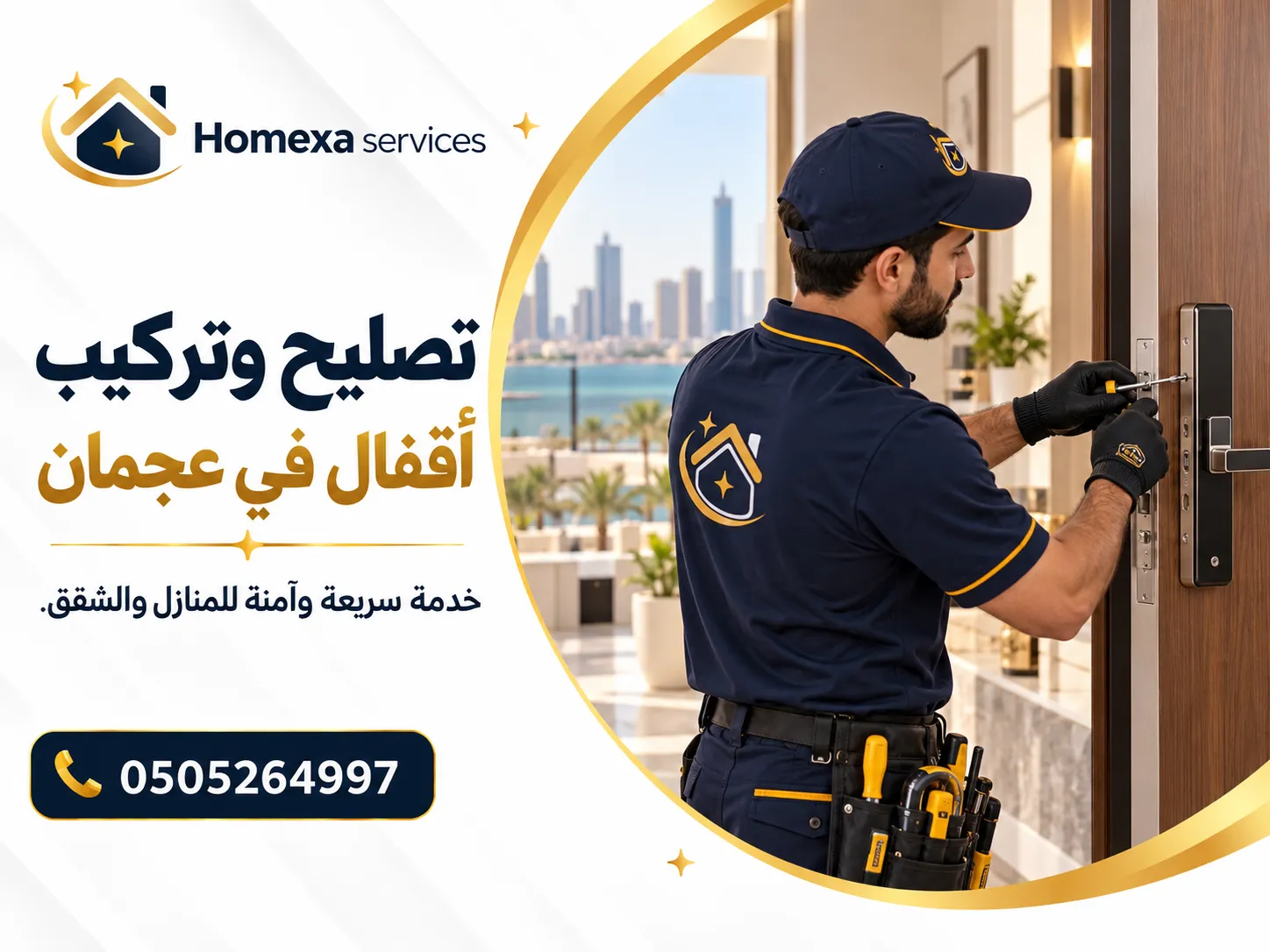تصليح وتركيب أقفال في عجمان للأبواب والفلل والشقق والمكاتب