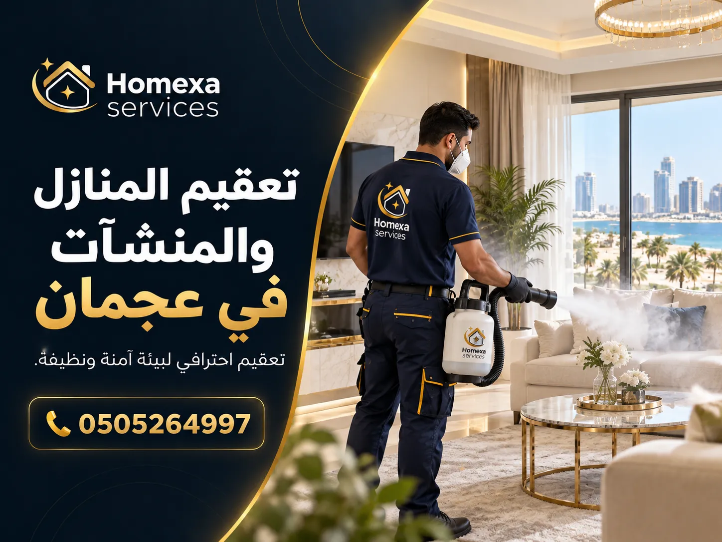 شركة تعقيم المنازل والمنشآت في عجمان Home Xa Services