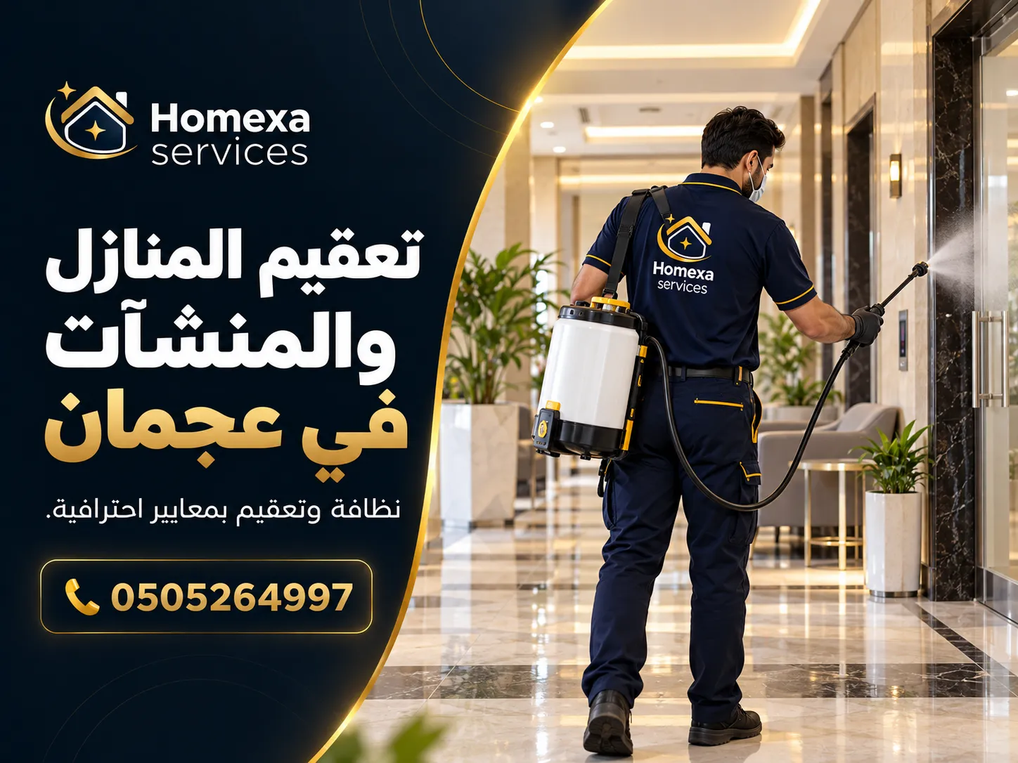تعقيم المنازل بعد التنظيف في عجمان
