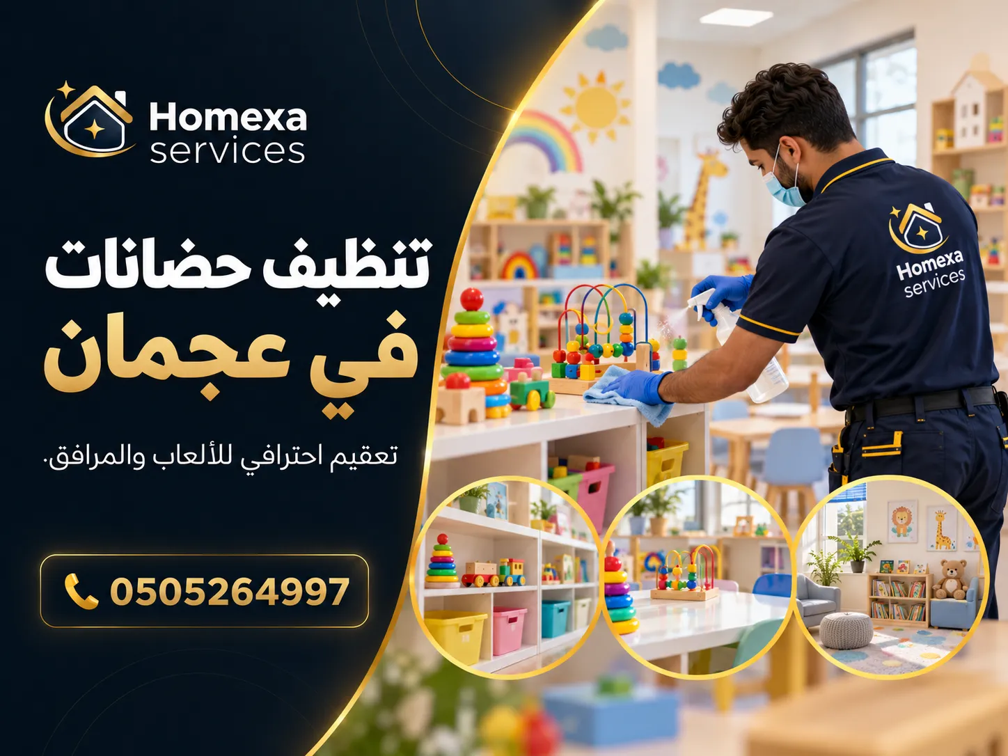 تنظيف عميق للحضانات في عجمان