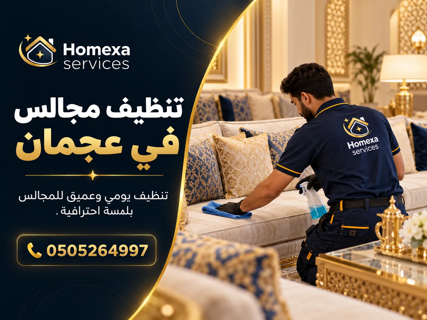 تنظيف مجالس في عجمان بواسطة Home Xa Services