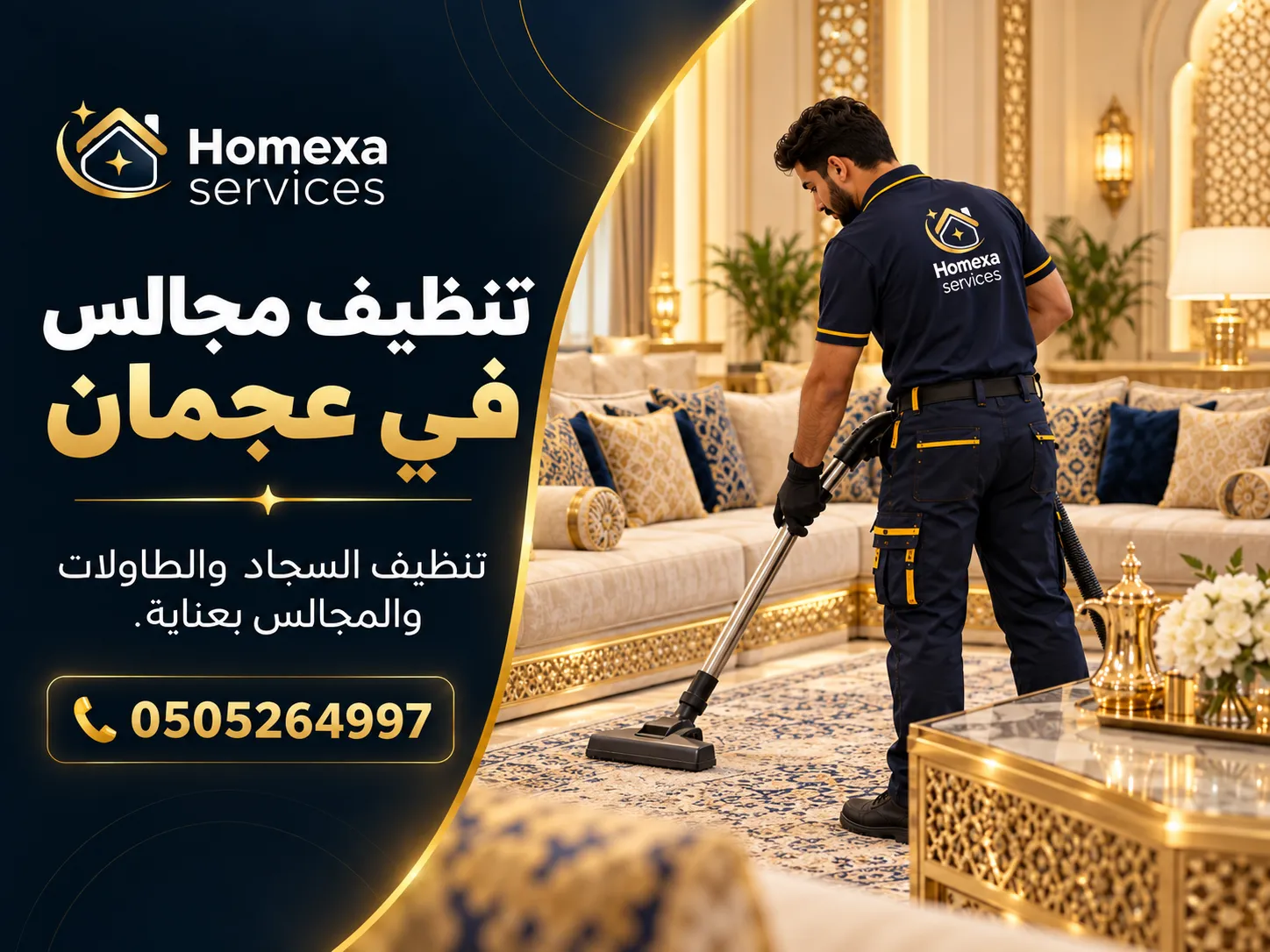 تنظيف سجاد وستائر المجالس في عجمان