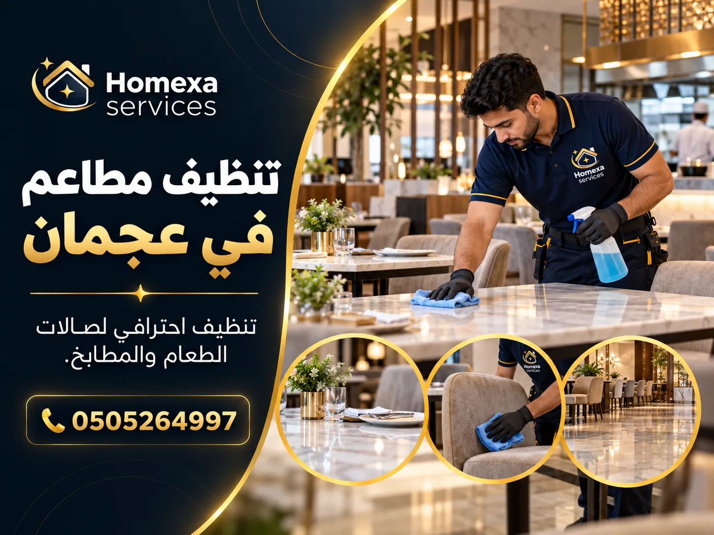تنظيف مطاعم في عجمان بواسطة Home Xa Services
