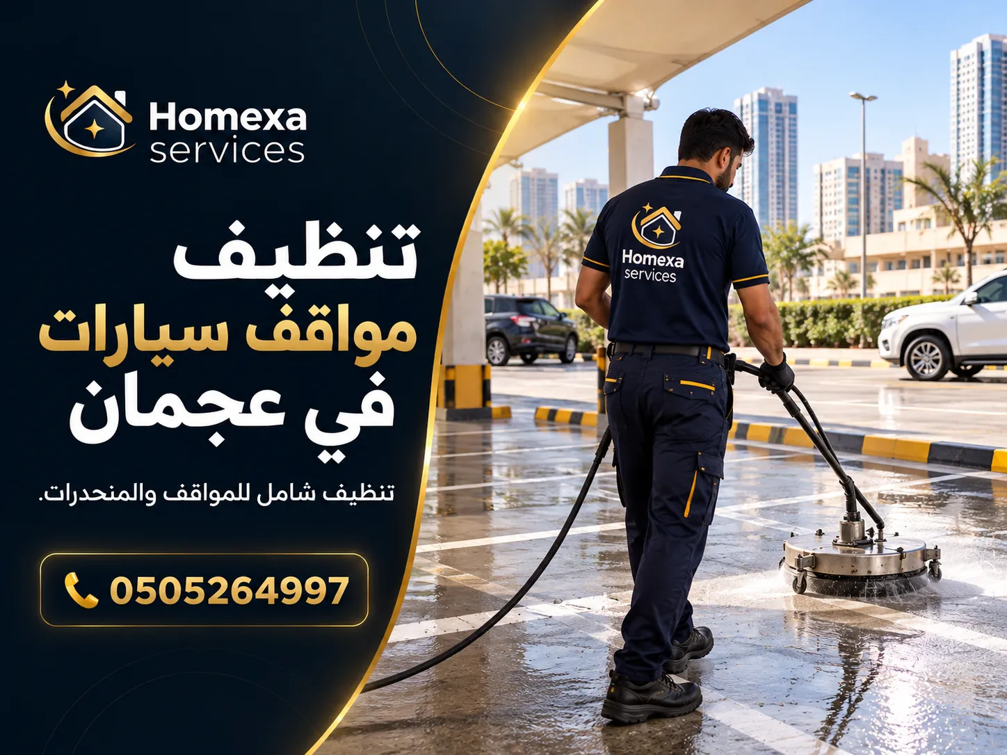 أفضل شركة تنظيف مواقف سيارات في عجمان للمباني والفلل والمنشآت