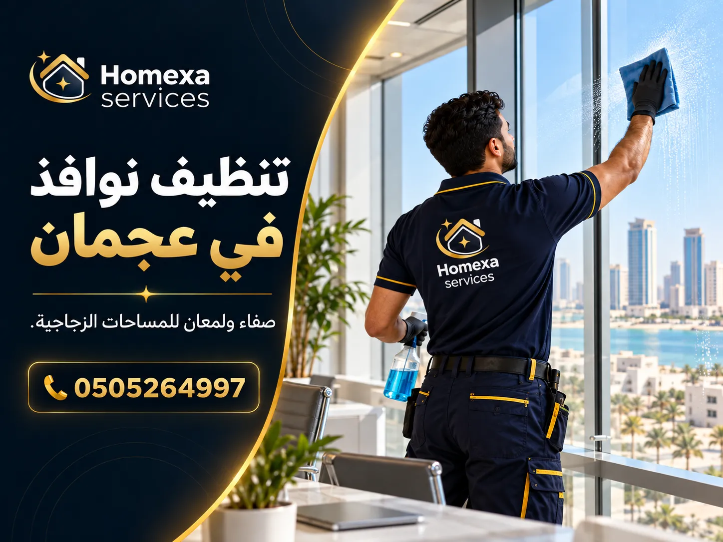 شركة تنظيف نوافذ في عجمان للمنازل والفلل والمكاتب